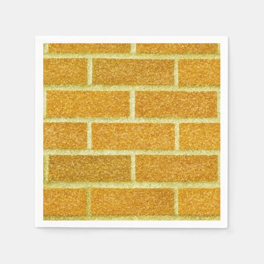 Yellow Brick Road Glittery Geburtstagsparty Serviette (Vorderseite)