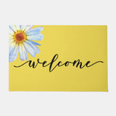 Yellow Bright Daisy Trendy Welcome Door Mat Fußmatte (Vorderseite)
