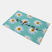 Yellow Bright Daisy Trendy Welcome Door Mat Fußmatte (Schrägansicht)