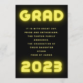 YELLOW BRIGHT LIGHTS Foto GRAD School Ankündigung (Rückseite)