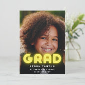 YELLOW BRIGHT LIGHTS Foto GRAD School Ankündigung (Stehend Vorderseite)