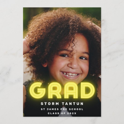 YELLOW BRIGHT LIGHTS Foto GRAD School Ankündigung (Vorderseite)