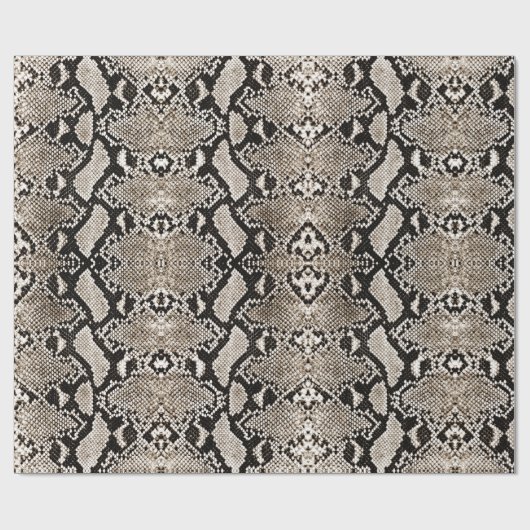 Yellow Bronze Light Gold Python Snakeskin Geschenkpapier (Flach)