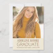 Yellow Brown 2-Foto Abschluss Ankündigung (Vorderseite)