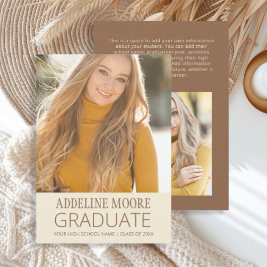 Yellow Brown 2-Foto Abschluss Ankündigung