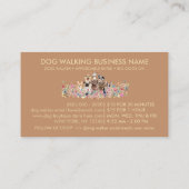 Yellow Brown Dog Walker Groomer Punch Loyalität Visitenkarte (Rückseite)