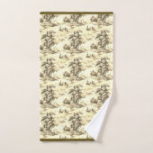 Yellow Brown English Toile Bath Set (Handtuch)
