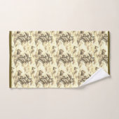 Yellow Brown English Toile Bath Set (Handtuch)