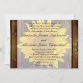 Yellow Brown Spate Summer Sunflower Wedge Einladung (Vorderseite)