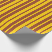 Yellow Brown Stylish Stripes Pattern Design Geschenkpapier (Ecke)