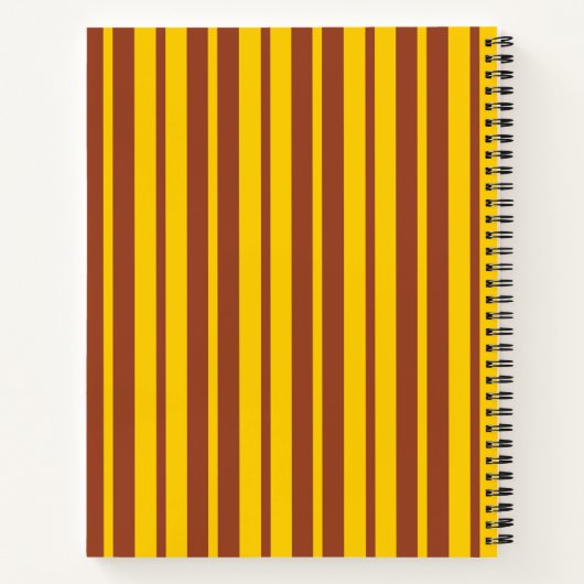 Yellow Brown Stylish Stripes Pattern Design  Notizblock (Rückseite)
