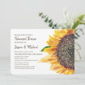 Yellow Brown Sunflower Boho White Probe Einladung (Stehend Vorderseite)