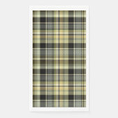 Yellow-brown tartan plaid.  serviette (Vorderseite)