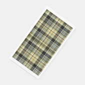 Yellow-brown tartan plaid.  serviette (Ecke)