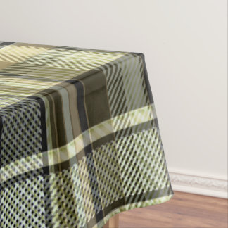 Yellow-brown tartan plaid.  tischdecke
