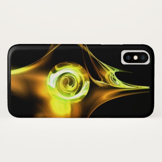 YELLOW BROWN WHITE FRAKTAL ROSE Case-Mate iPhone HÜLLE (Rückseite (Horizontal))