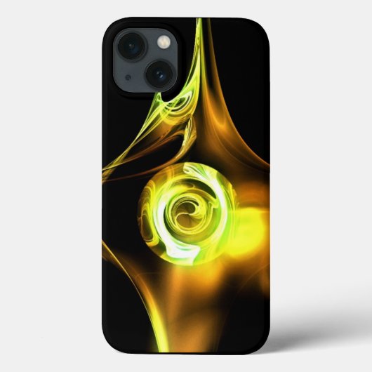 YELLOW BROWN WHITE FRAKTAL ROSE Case-Mate iPhone HÜLLE (Rückseite)