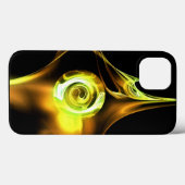 YELLOW BROWN WHITE FRAKTAL ROSE Case-Mate iPhone HÜLLE (Rückseite (Horizontal))