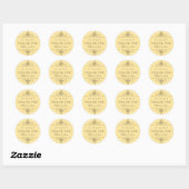 Yellow Brown Wirbel Ornament Wedding Stickers (Blatt)