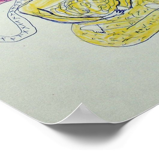 Yellow Buddha Poster (Ecke)