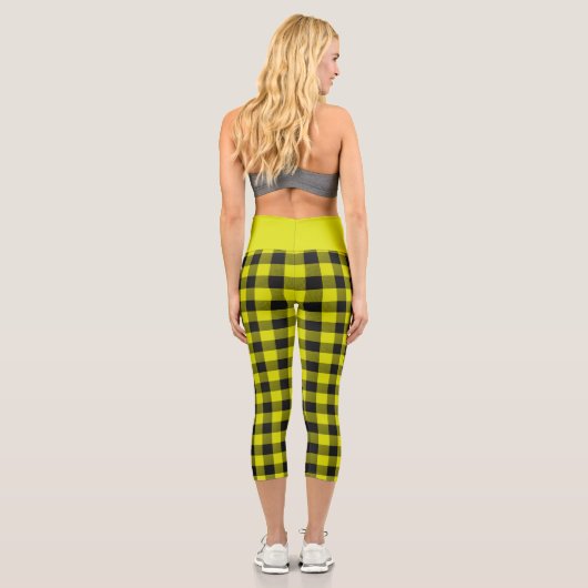 Yellow Buffalo Kariert Capri Leggings (Rückseite)