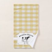 Yellow Buffalo Kariert Farm Cow Bath Handtuch Set (Handtuch)