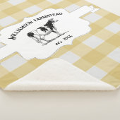 Yellow Buffalo Kariert Farm Cow Sherpa Blanket Sherpadecke (3/4)