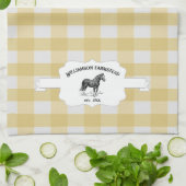 Yellow Buffalo Kariert Farm Pferd Küchentuch (Gefaltet)