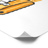 Yellow Bulldozer Contruction Kids Room Decke Poster (Ecke)