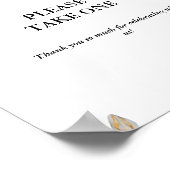 Yellow Bumble Bee Baby Dusche Gefälligkeitszeichen Poster (Ecke)