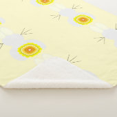 Yellow Bunnies Sherpa Blanket Sherpadecke (3/4)