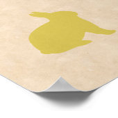 Yellow Bunny Leinwände Poster (Ecke)