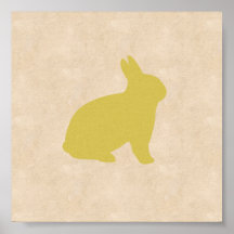 Yellow Bunny Leinwände Poster