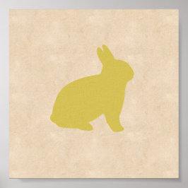 Yellow Bunny Leinwände Poster