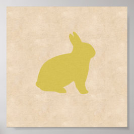 Yellow Bunny Leinwände Poster