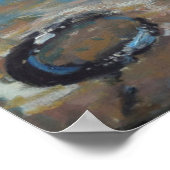 Yellow Buoy and Red Sails Abersoch Poster (Ecke)