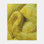 Yellow Burmese Python Fleecedecke (Vorderseite)
