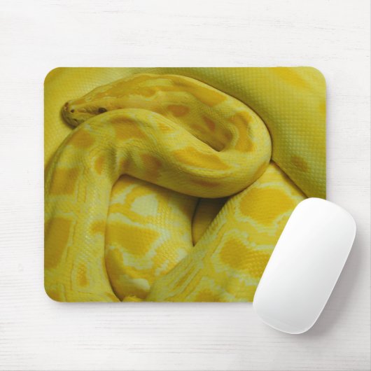 Yellow Burmese Python Mousepad (Mit Mouse)