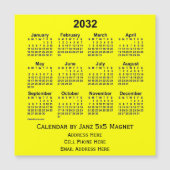 Yellow Business Calendar von Janz Magnetkarte (Vorderseite)