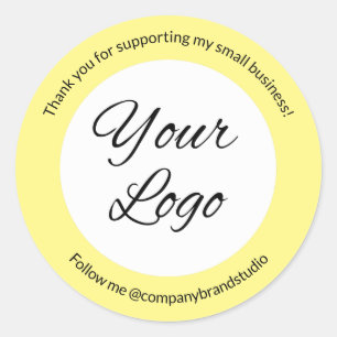 Yellow Business Company Vielen Dank Logo Custom Runder Aufkleber