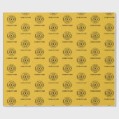 Yellow-Business-Logo-Unternehmen Geschenkpapier (Flach)