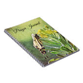 Yellow Butterfly Art Praetjournal Notizblock (Rechte Seite)