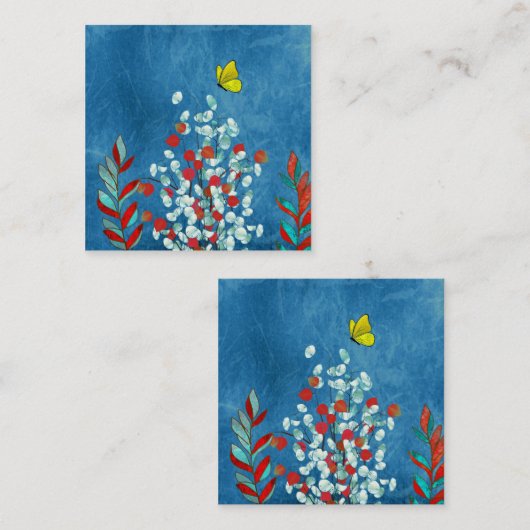 Yellow Butterfly Begleitkarte (Vorne/Hinten)