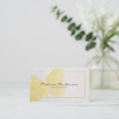 Yellow Butterfly Business Card Visitenkarte (Stehend Vorderseite)