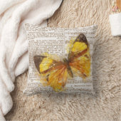 Yellow Butterfly Collage Kissen (Decke)