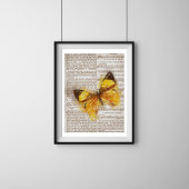 Yellow Butterfly Collage Poster