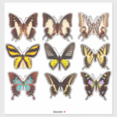 Yellow Butterfly Collection 14" Vinyl Sticker (Blatt)