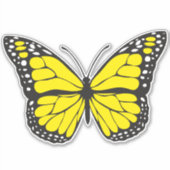 Yellow Butterfly Decorative Vinyl Aufkleber (Vorderseite)