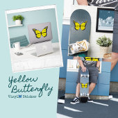 Yellow Butterfly Decorative Vinyl Aufkleber