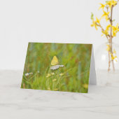 Yellow Butterfly Flowers Natur Art Note Card Karte (Gelbe Blume)